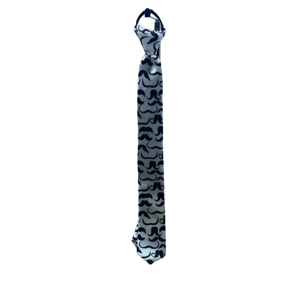 Funny Mustaches Neck Tie Kid‎ Size OS 15.5